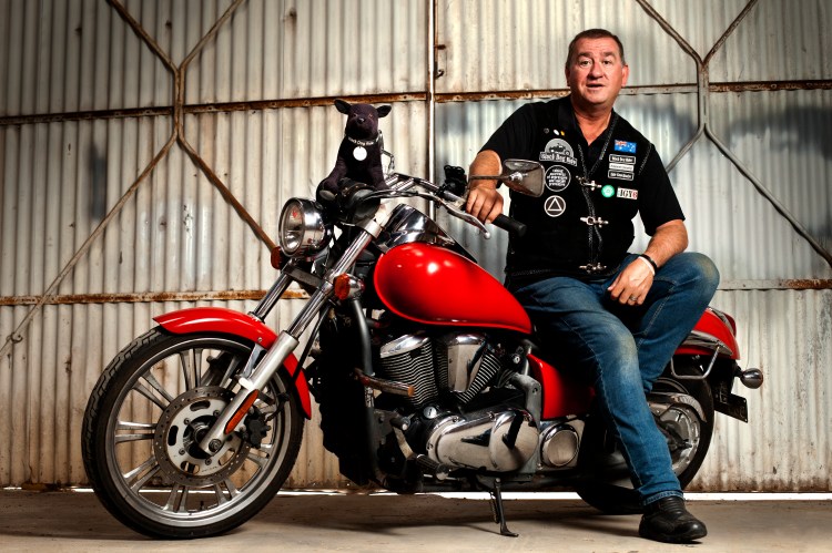 Craig Field sitting on his beloved motorbike